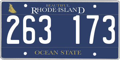 RI license plate 263173