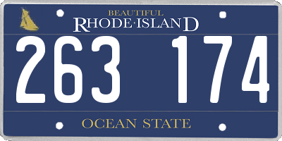 RI license plate 263174