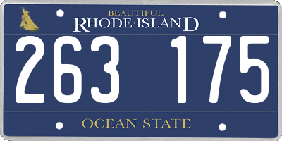 RI license plate 263175