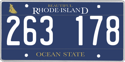 RI license plate 263178