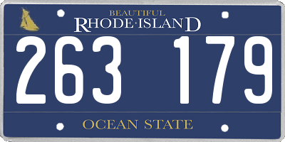 RI license plate 263179