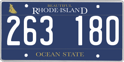 RI license plate 263180