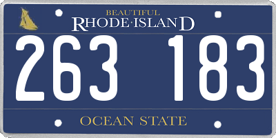RI license plate 263183