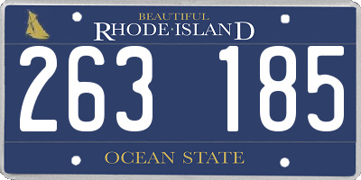 RI license plate 263185