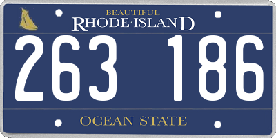 RI license plate 263186