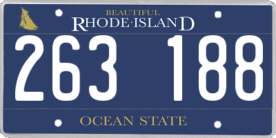 RI license plate 263188
