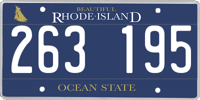 RI license plate 263195