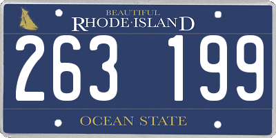 RI license plate 263199