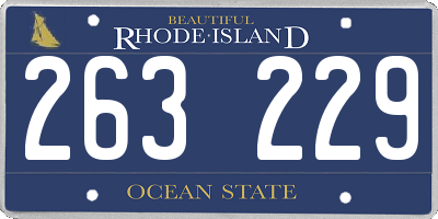 RI license plate 263229