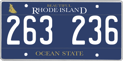 RI license plate 263236
