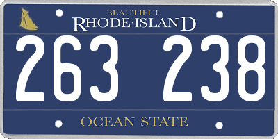 RI license plate 263238