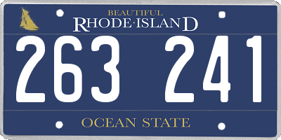 RI license plate 263241