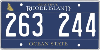 RI license plate 263244