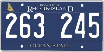 RI license plate 263245