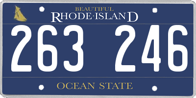 RI license plate 263246