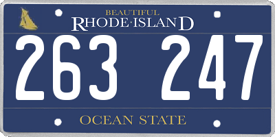 RI license plate 263247