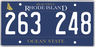 RI license plate 263248