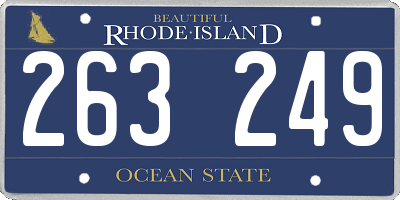 RI license plate 263249