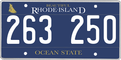 RI license plate 263250