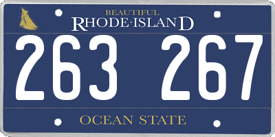 RI license plate 263267