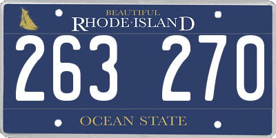 RI license plate 263270