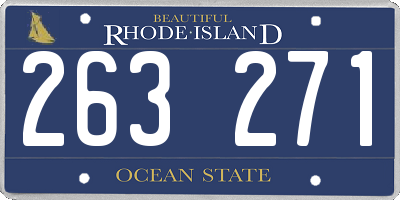 RI license plate 263271