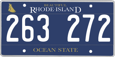 RI license plate 263272