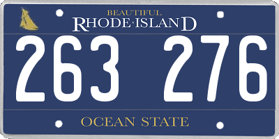 RI license plate 263276