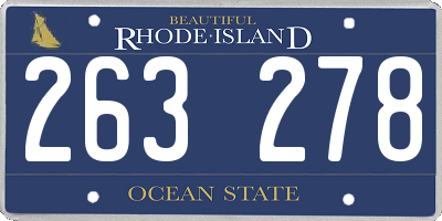 RI license plate 263278