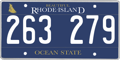 RI license plate 263279