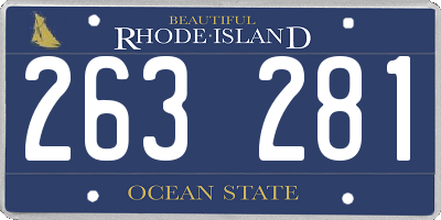 RI license plate 263281