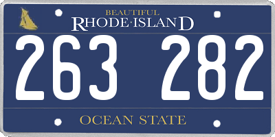 RI license plate 263282