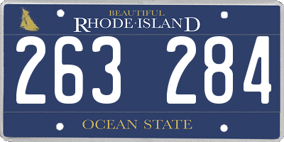 RI license plate 263284