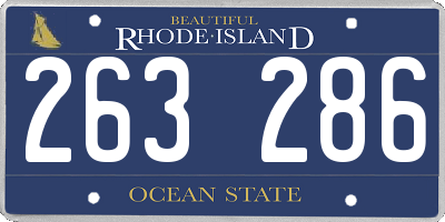 RI license plate 263286