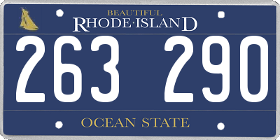 RI license plate 263290