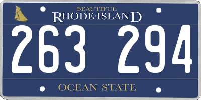 RI license plate 263294