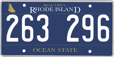 RI license plate 263296