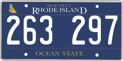 RI license plate 263297