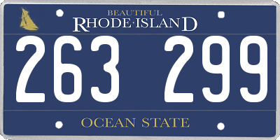 RI license plate 263299