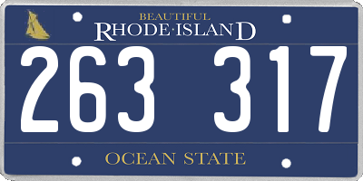 RI license plate 263317