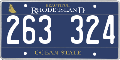 RI license plate 263324