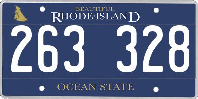 RI license plate 263328