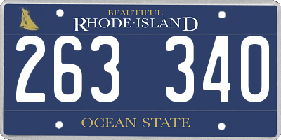RI license plate 263340