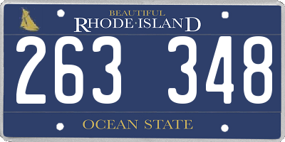 RI license plate 263348