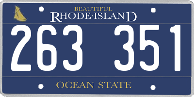 RI license plate 263351