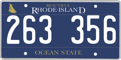 RI license plate 263356
