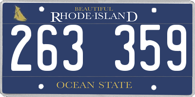 RI license plate 263359