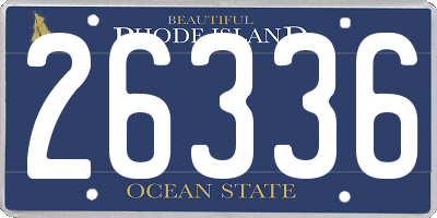 RI license plate 26336