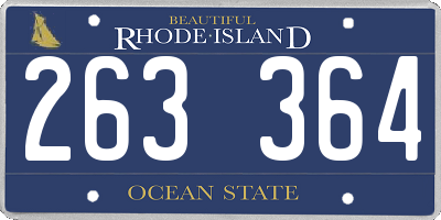 RI license plate 263364