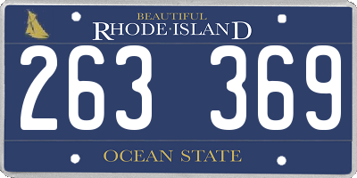 RI license plate 263369
